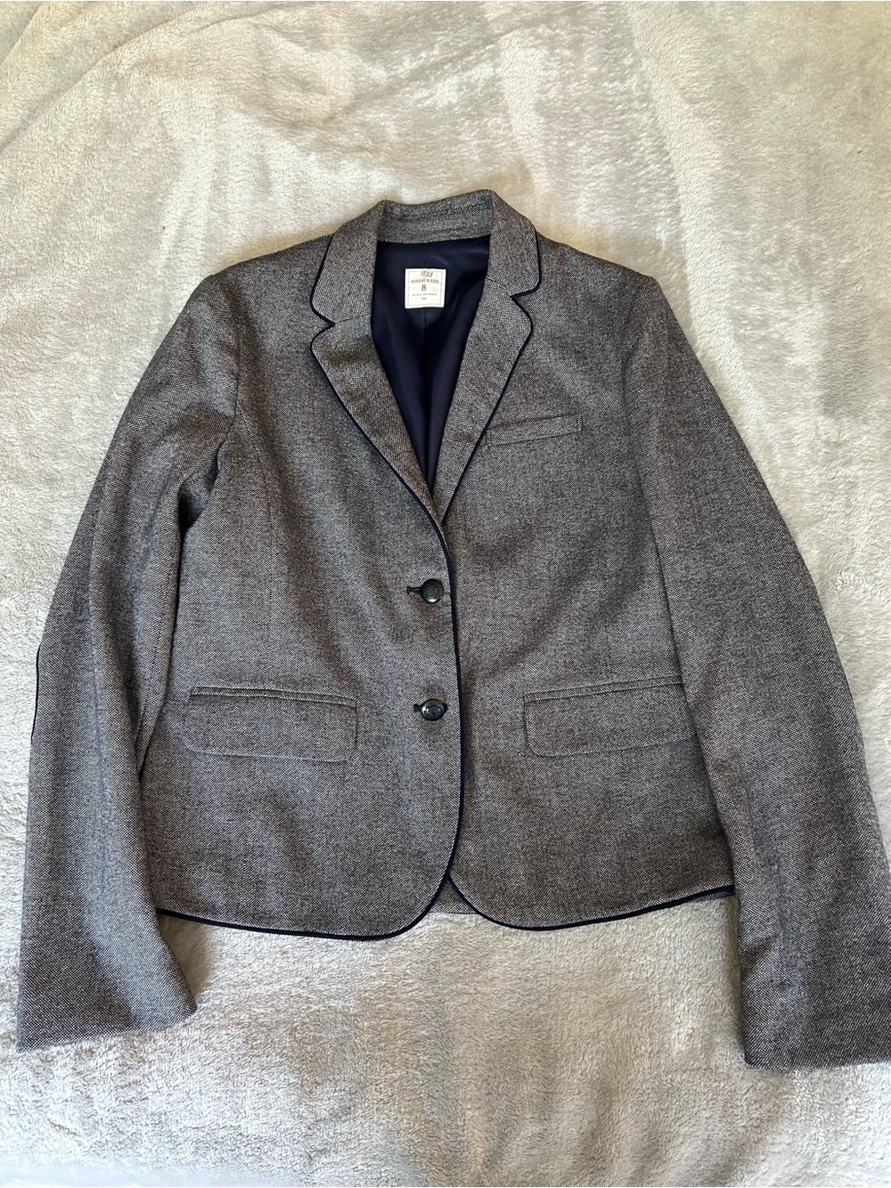GAP Women's Blue-Gray Two-Button Tailored Blazer